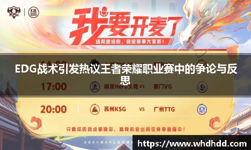 EDG战术引发热议王者荣耀职业赛中的争论与反思